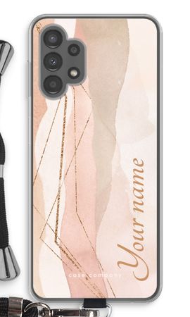 Gold Lines Namecase - Blush