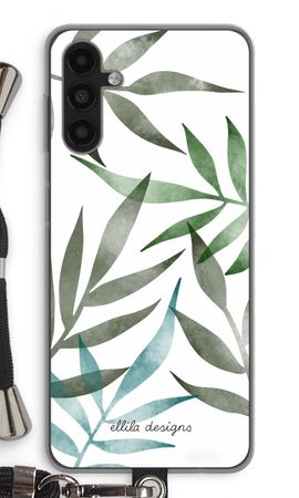 Tropical watercolor leaves