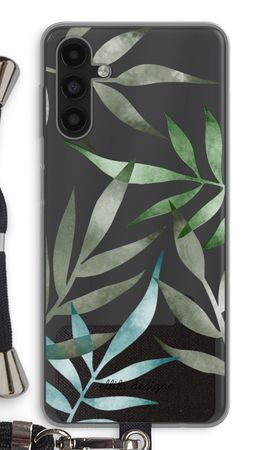 Tropical watercolor leaves