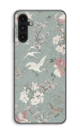 Japanese crane birds blossom