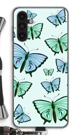 Blå och gröna fjärilar