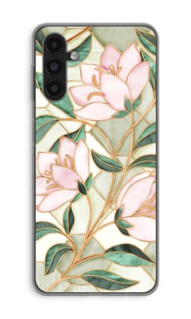 Orange stained glass flower