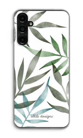 Tropical watercolor leaves