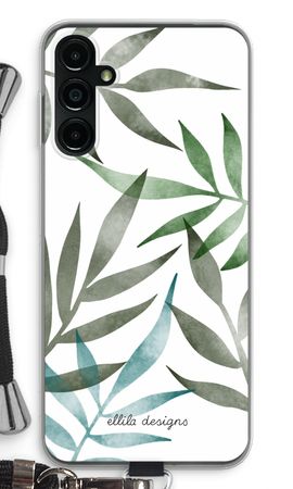 Tropical watercolor leaves