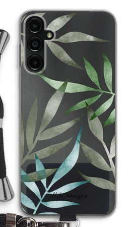 Tropical watercolor leaves