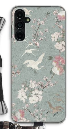Japanese crane birds blossom