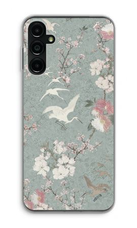 Japanese crane birds blossom