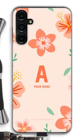 Tropical Pink Flowers Monogram