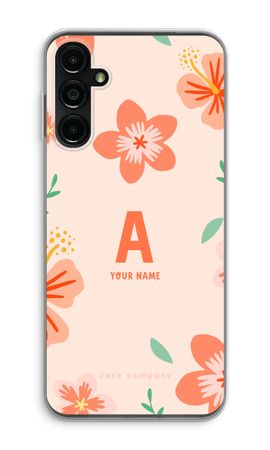 Tropical Pink Flowers Monogram