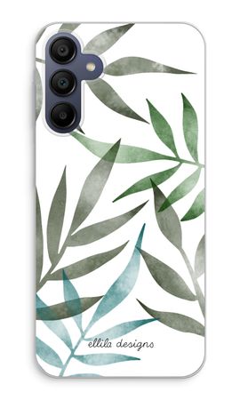 Tropical watercolor leaves