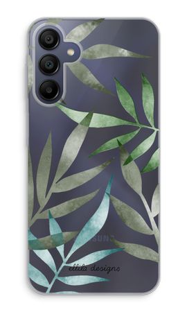 Tropical watercolor leaves