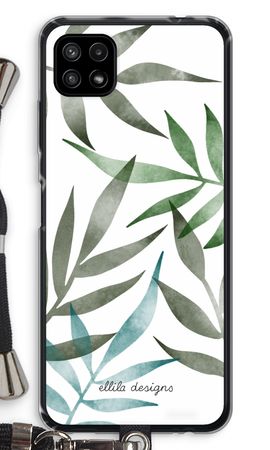 Tropical watercolor leaves