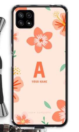 Tropical Pink Flowers Monogram