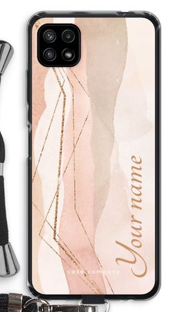 Gold Lines Namecase - Blush