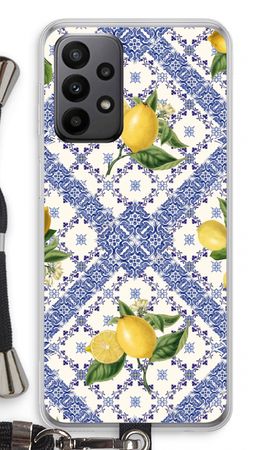 Blue tiles and lemons