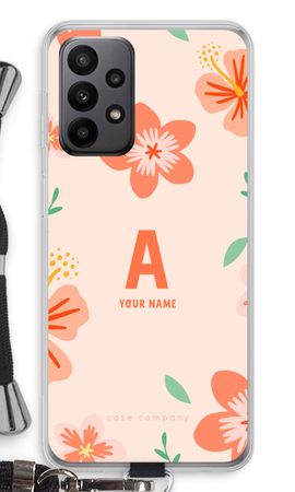 Tropical Pink Flowers Monogram