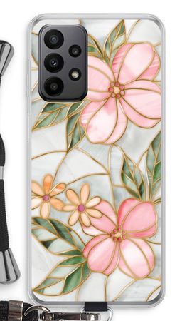 Orange stained glass flower