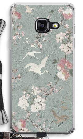 Japanese crane birds blossom
