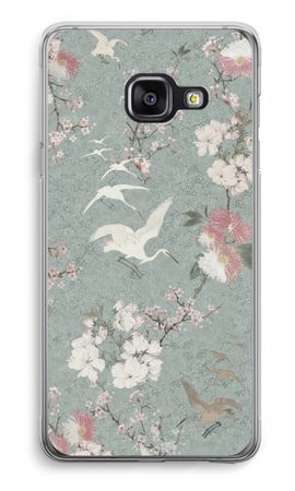 Japanese crane birds blossom