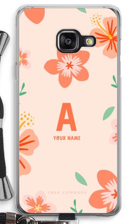 Tropical Pink Flowers Monogram