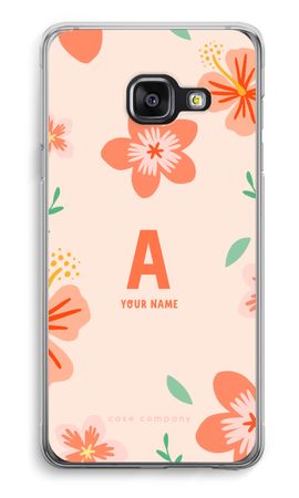 Tropical Pink Flowers Monogram