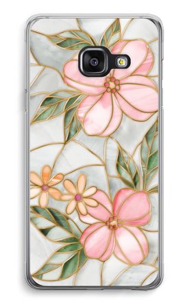 Orange stained glass flower