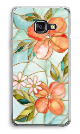 Orange stained glass flower