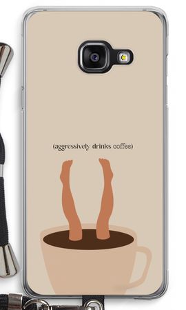 Aggressively drinks coffee