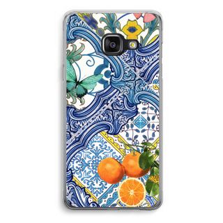 Blue tiles and oranges