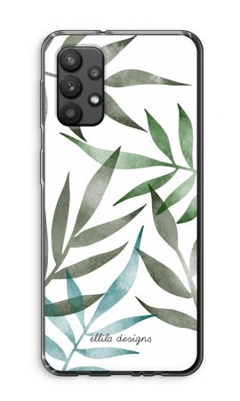 Tropical watercolor leaves