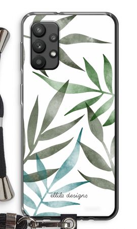 Tropical watercolor leaves