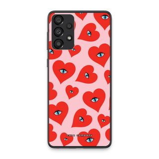Red heart eyes