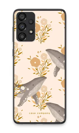 Floral Whales, Samsung Galaxy A33 5G pehmeä kotelo