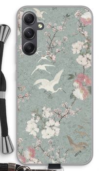 Japanese crane birds blossom