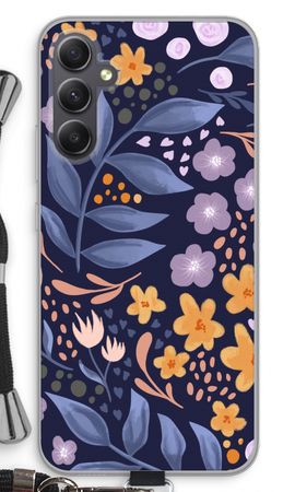 Flowers with blue leaves