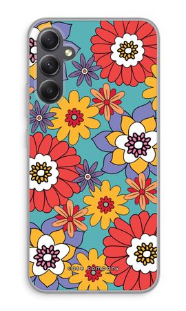 Retro Flowers - Blue
