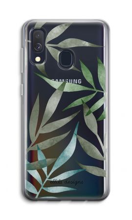 Tropical watercolor leaves