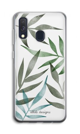 Tropical watercolor leaves