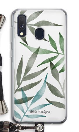 Tropical watercolor leaves