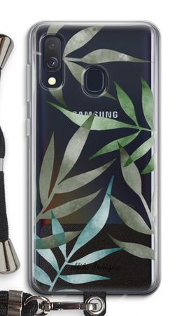 Tropical watercolor leaves