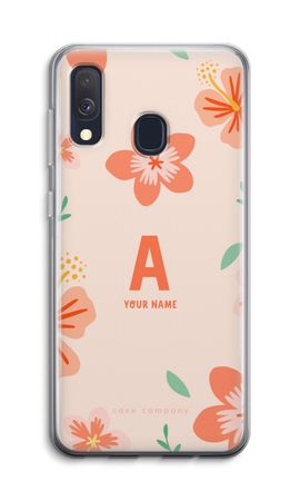 Tropical Pink Flowers Monogram
