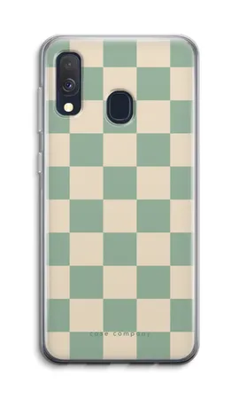 Checkered Mint, Samsung Galaxy A40 mykt deksel