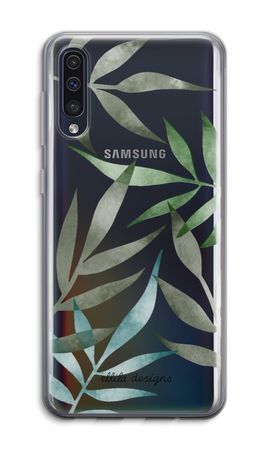 Tropical watercolor leaves