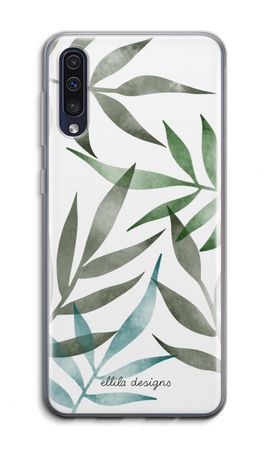 Tropical watercolor leaves