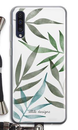 Tropical watercolor leaves