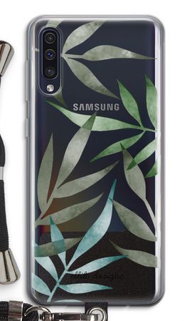 Tropical watercolor leaves