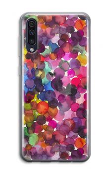 Overlappende waterverfstippen