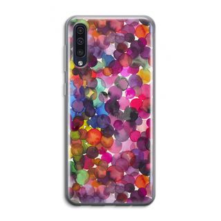 Overlappende waterverfstippen