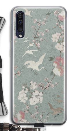 Japanese crane birds blossom