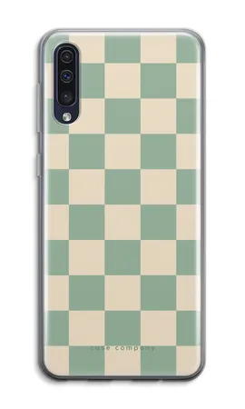 Checkered Mint, Samsung Galaxy A50 soft hoesje